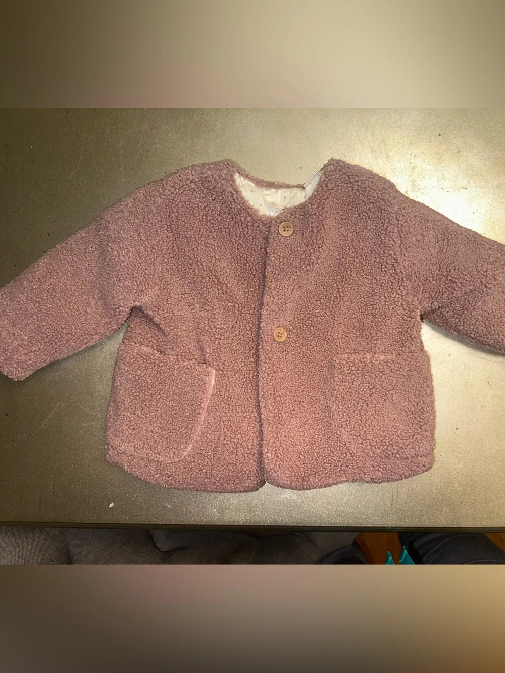 Zara Dusty Mauve Sherpa-Lined Jacket